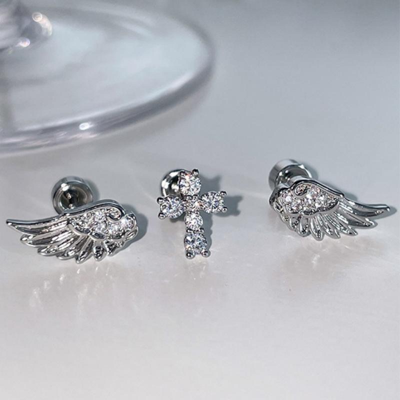 Angel Wings Cross Earrings Lux - Luxury Lifestyle Gifts recension och pris